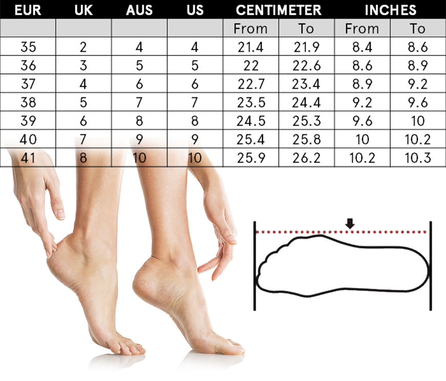 shoe size chart 37